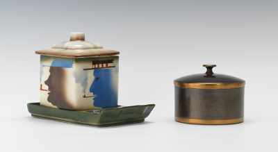 Appraisal: Rare Erphila Smoke Set and Silvercrest Tobacco Jar Modern style