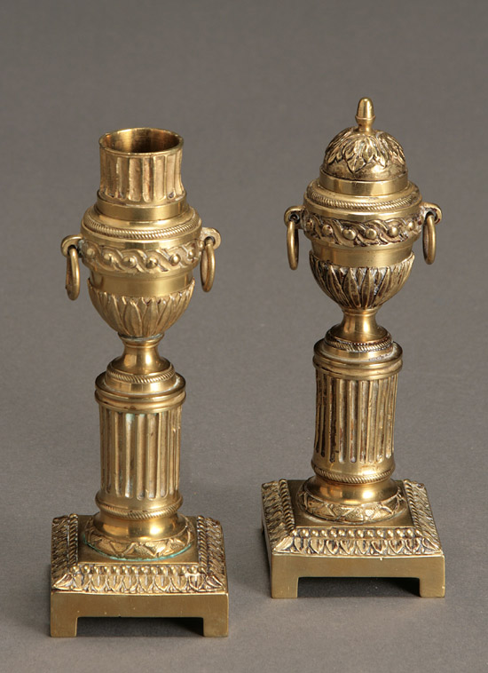 Appraisal: Pair of Louis XVI Ormolu Cassolettes Late th Century Each