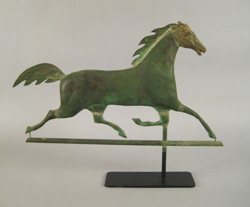 Appraisal: New England swell bodied running horse weathervane th c with