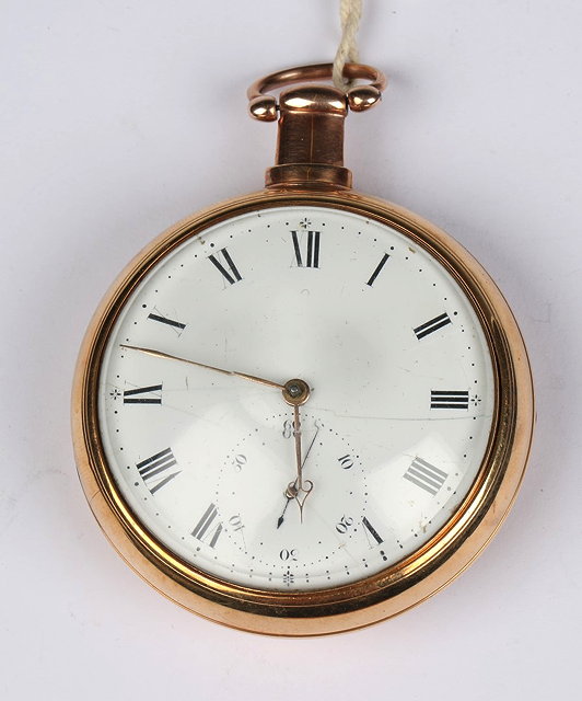 Appraisal: A GEORGE III K PAIR CASED POCKET WATCH the white