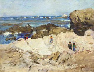 Appraisal: Painting Gustav Goetsch Gustav Goetsch American - Exploring the Coast