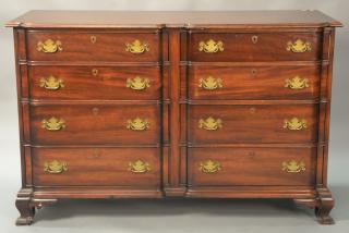 Appraisal: Two piece lot to include a mahogany blockfront chest and