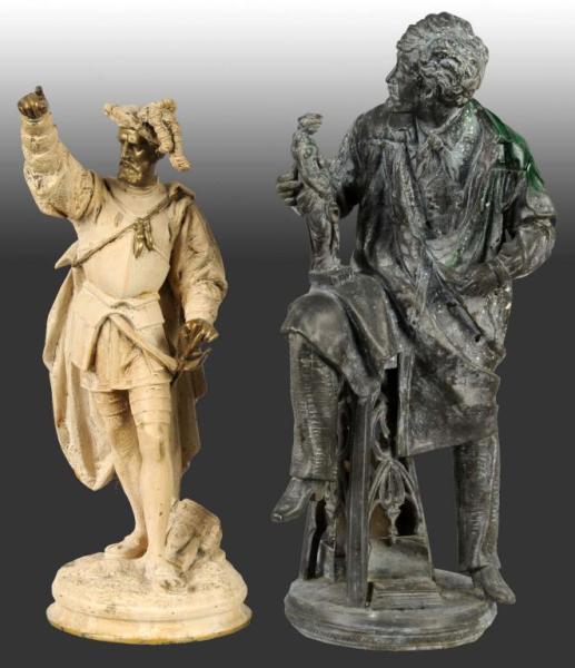 Appraisal: Lot of Metal Statues of Men Description Includes one painted