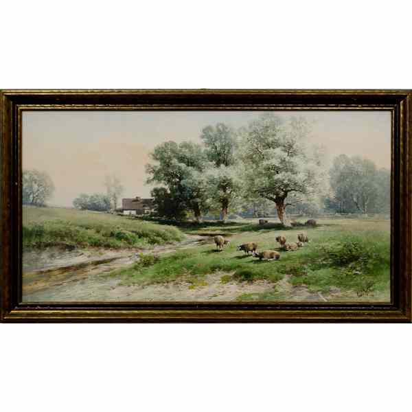 Appraisal: Carl Weber American - Pennsylvania Landscape Watercolor on paper a