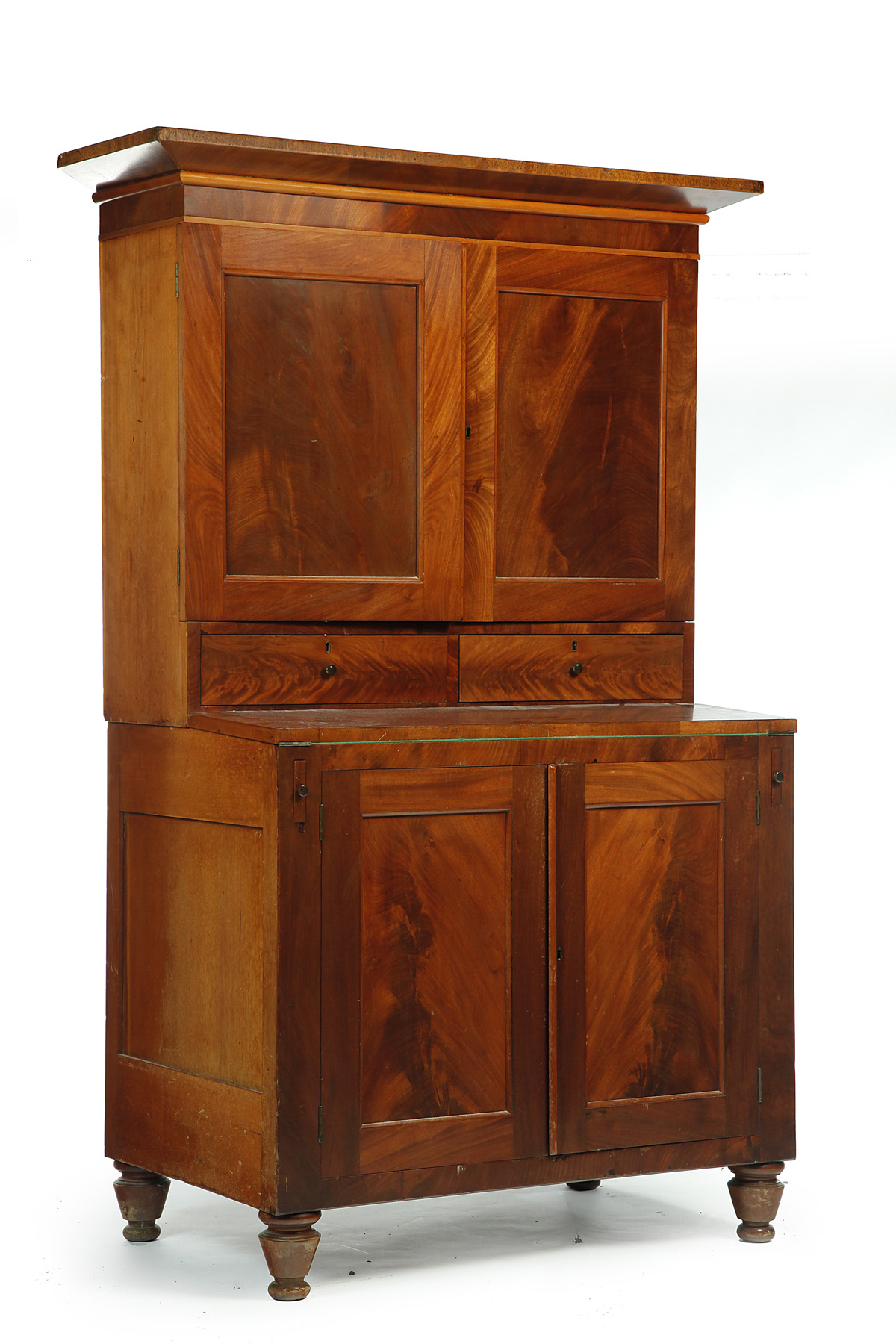 Appraisal: EMPIRE TWO-PIECE SECRETARY BOOKCASE American nd quarter- th century mahogany