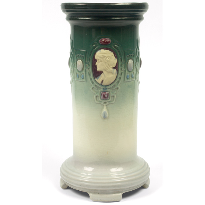 Appraisal: Weller Jewell pedestal cameo design w x h minor chips