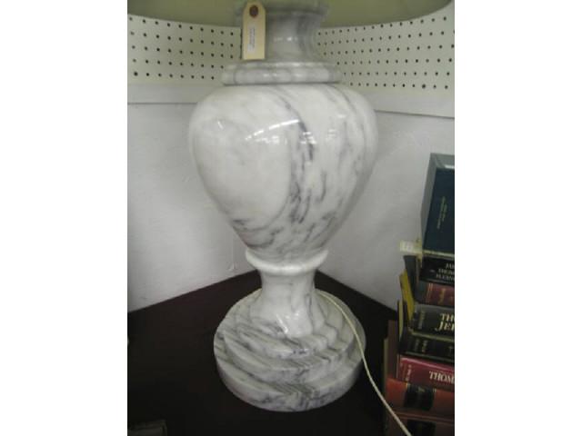 Appraisal: Large Carved Marble Table Lamp body