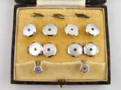 Appraisal: A boxed dress set of a pair of cufflinks four