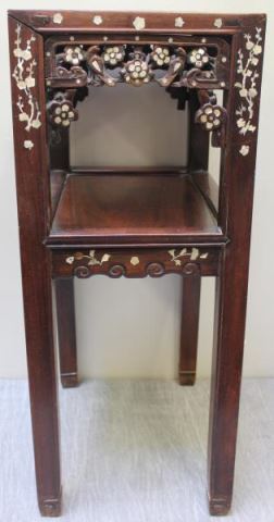 Appraisal: Antique Chinese Hardwood Stand With inlaid mother of pearl From