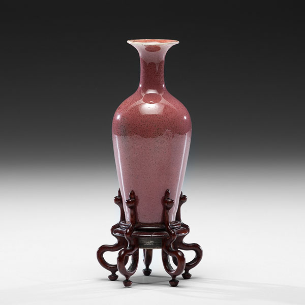 Appraisal: Chinese Qing dynasty Kangxi period A fine peach bloom glaze