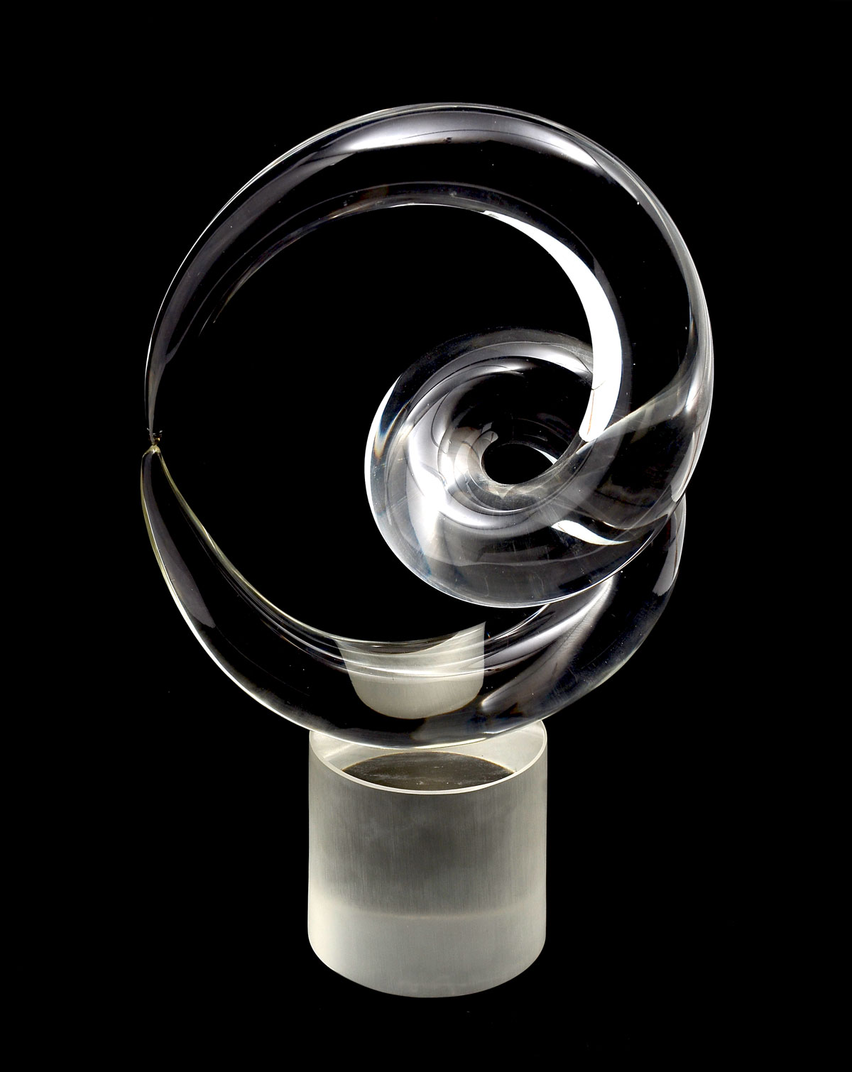 Appraisal: SEGUSO Livio Italian - Abstract Glass Sculpture Composition '' h