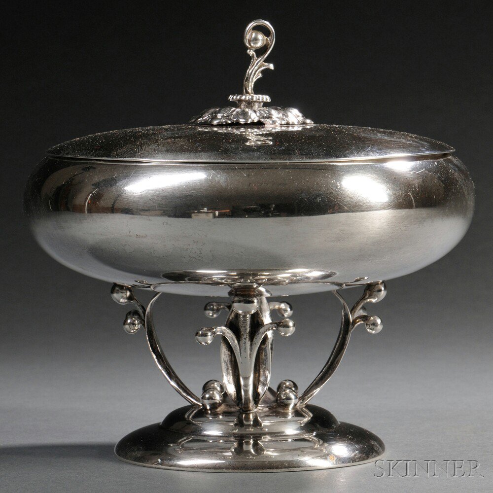 Appraisal: Woodside Sterling Silver Covered Bowl New York early th century