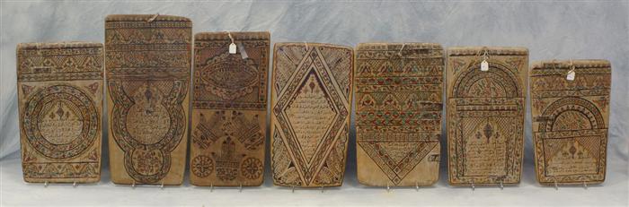 Appraisal: Painted Islamic tablets th th Century