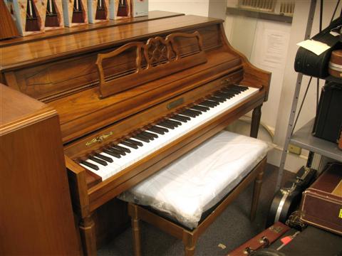 Appraisal: SCHAFER SONS CONSOLE WALNUT PIANO numbered with bench - Provenance