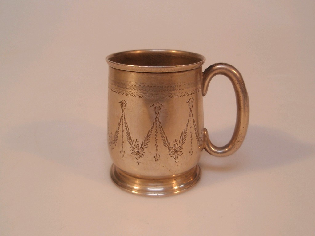 Appraisal: A silver christening mug no inscription Birmingham assay