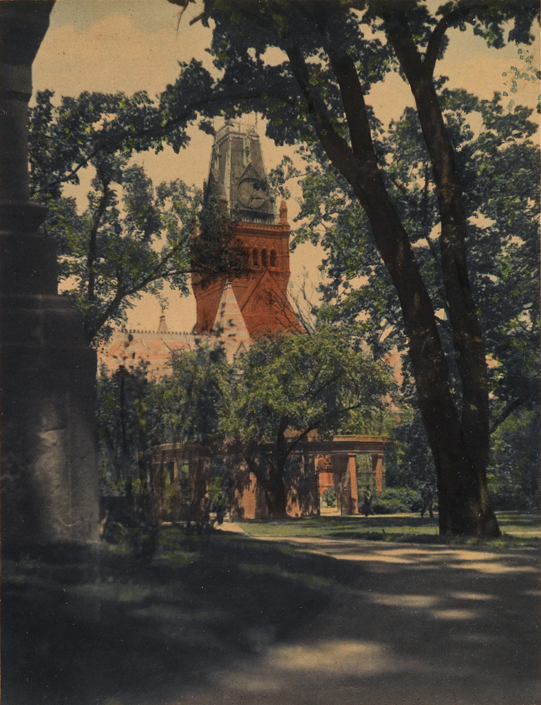 Appraisal: STRAND PAUL - Memorial Hall--Harvard Hand-tinted platinum print x inches