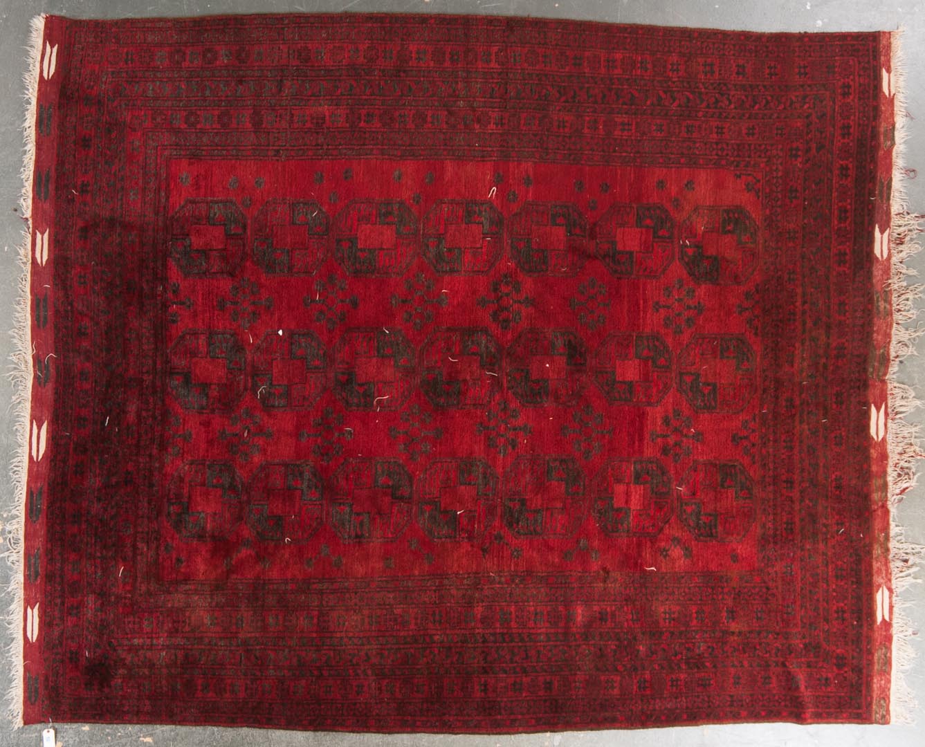 Appraisal: Afghan carpet approx x Afghanistan circa