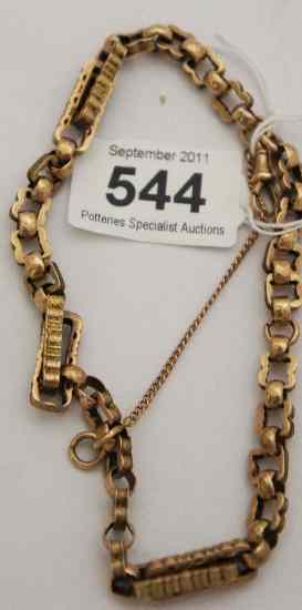 Appraisal: Victorian Rose Gold Watch Chain weight g