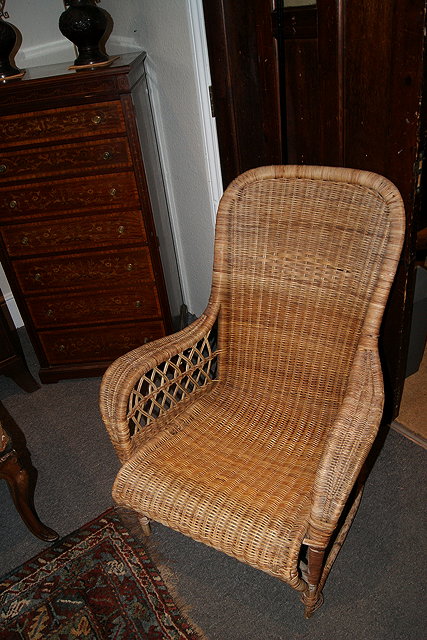 Appraisal: A DRYAD STYLE WICKER CONSERVATORY CHAIR