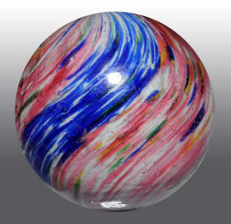 Appraisal: Onionskin Marble Description Original surface Beautiful pink blue white green