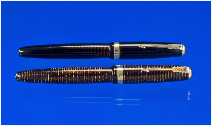 Appraisal: Parker Two excellent quality Vacumatic Parkers with arrow nibs a