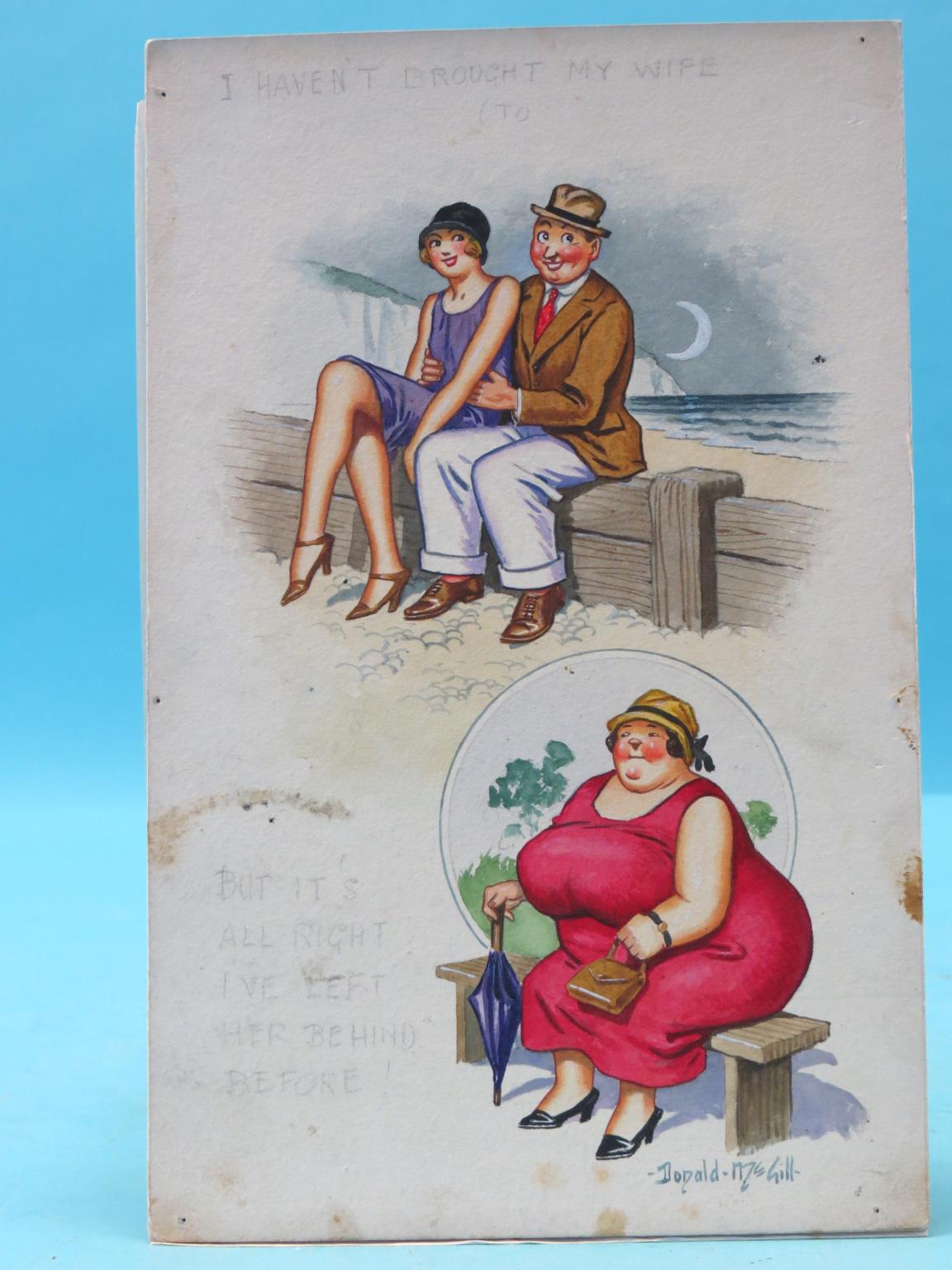 Appraisal: Donald McGill - I haven't brought my wife original postcard