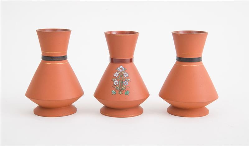 Appraisal: Pair of Watcombe Terracotta Co Torquay Vases Attributed to Christopher