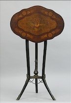 Appraisal: Regency Style Inlaid Side Table ca Very elegant tripod table