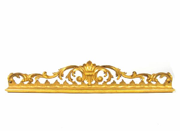 Appraisal: A pair of French style giltwood curtain valances th century