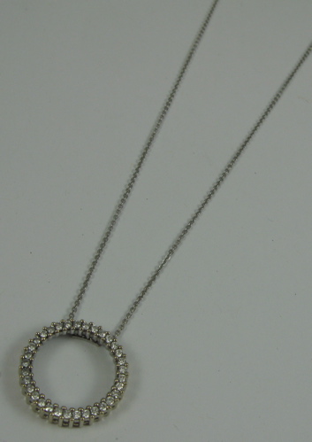 Appraisal: DIAMOND AND K WHITE GOLD PENDANT NECKLACE the pendant suspended