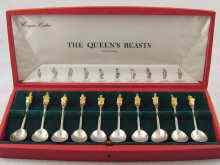 Appraisal: A boxed set of ten hallmarked silver tea spoons ''