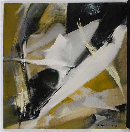 Appraisal: HAUCHCORNE PHILIPPE - Composition in yellow and black Oil on