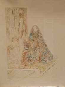 Appraisal: Issam el Said A coloured etching ''The seated woman'' signed