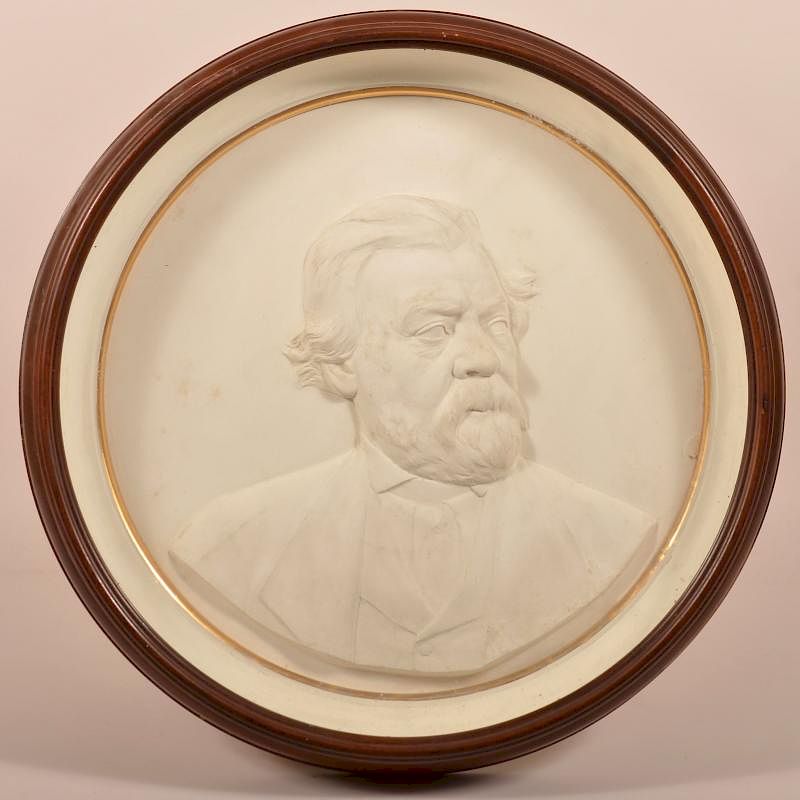 Appraisal: Plaster Relief Bust of a Gentleman Wall Plaque th Century