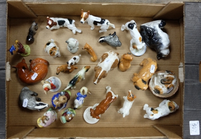 Appraisal: A collection of Royal Doulton and Beswick dogs cats Bunnykins