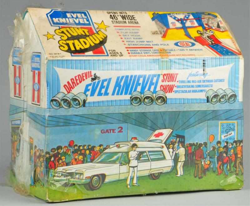 Appraisal: Ideal Evel Knievel Stunt Stadium Action Set Description Sealed in