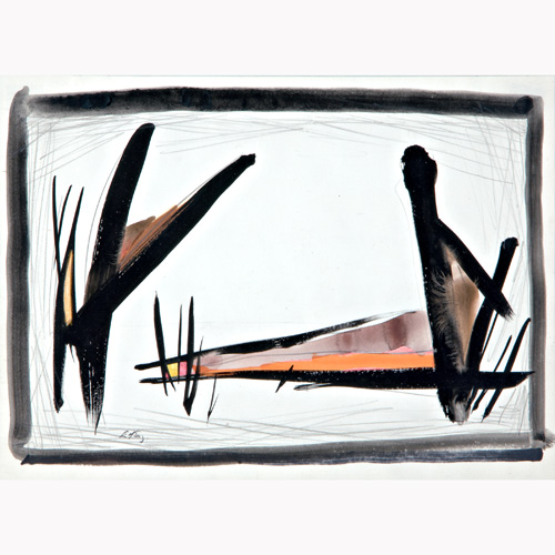 Appraisal: EMLEN ETTING American - Seven works on paper framed six