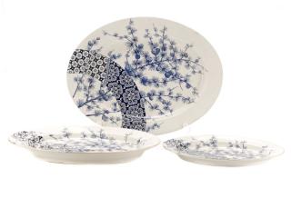 Appraisal: Royal Worcester Blue White Porcelain Platters Royal Worcester English founded