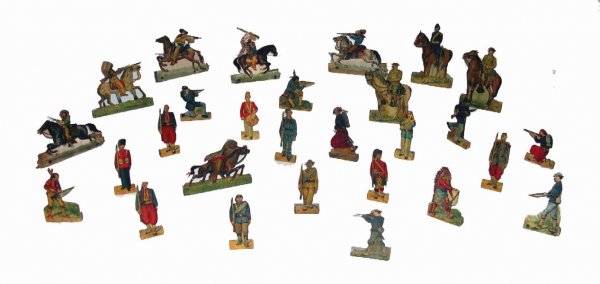 Appraisal: Box set of paper soldiers soldiers all approx - tall