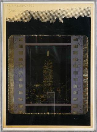 Appraisal: JOE TILSON b EMPIRE STATE BUILDING Mixed media collage on