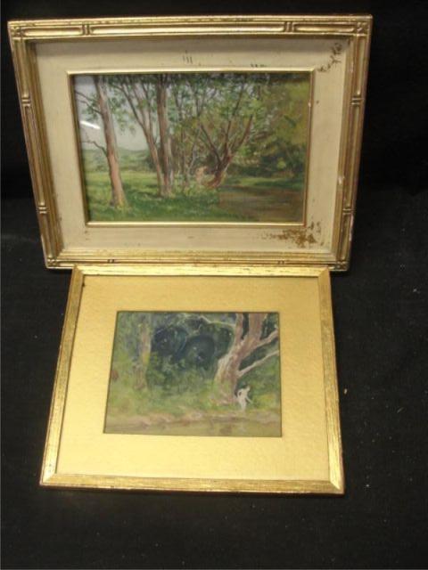 Appraisal: NISBET R Watercolors Both in great original frames From an