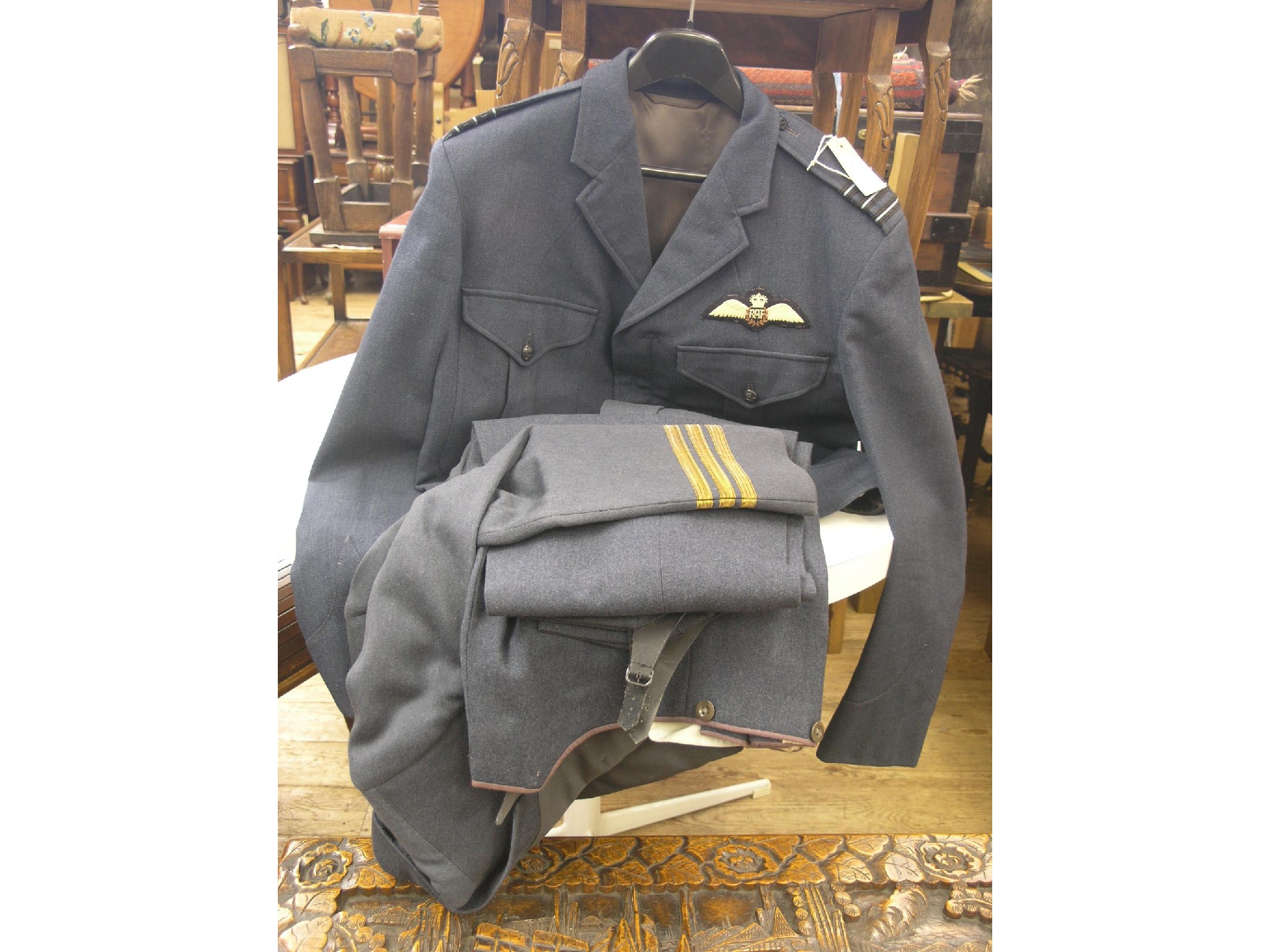 Appraisal: An RAF tunic and an RAF suit consisting of jacket