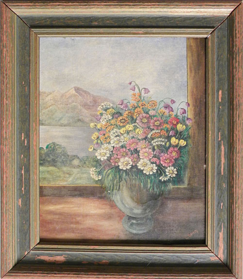 Appraisal: Edith Davis American th c oil on board still life