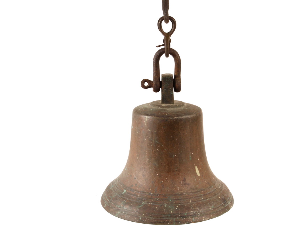 Appraisal: SHIP'S BELL - World War Two Vintage Bronze Ship's Bell