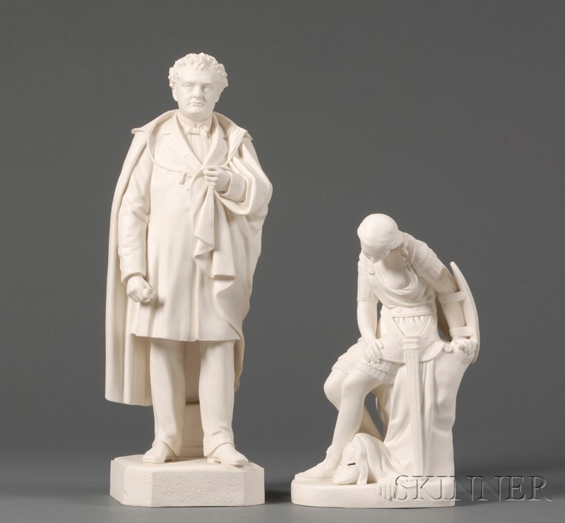 Appraisal: Two Parian Figures England th century a standing figure of