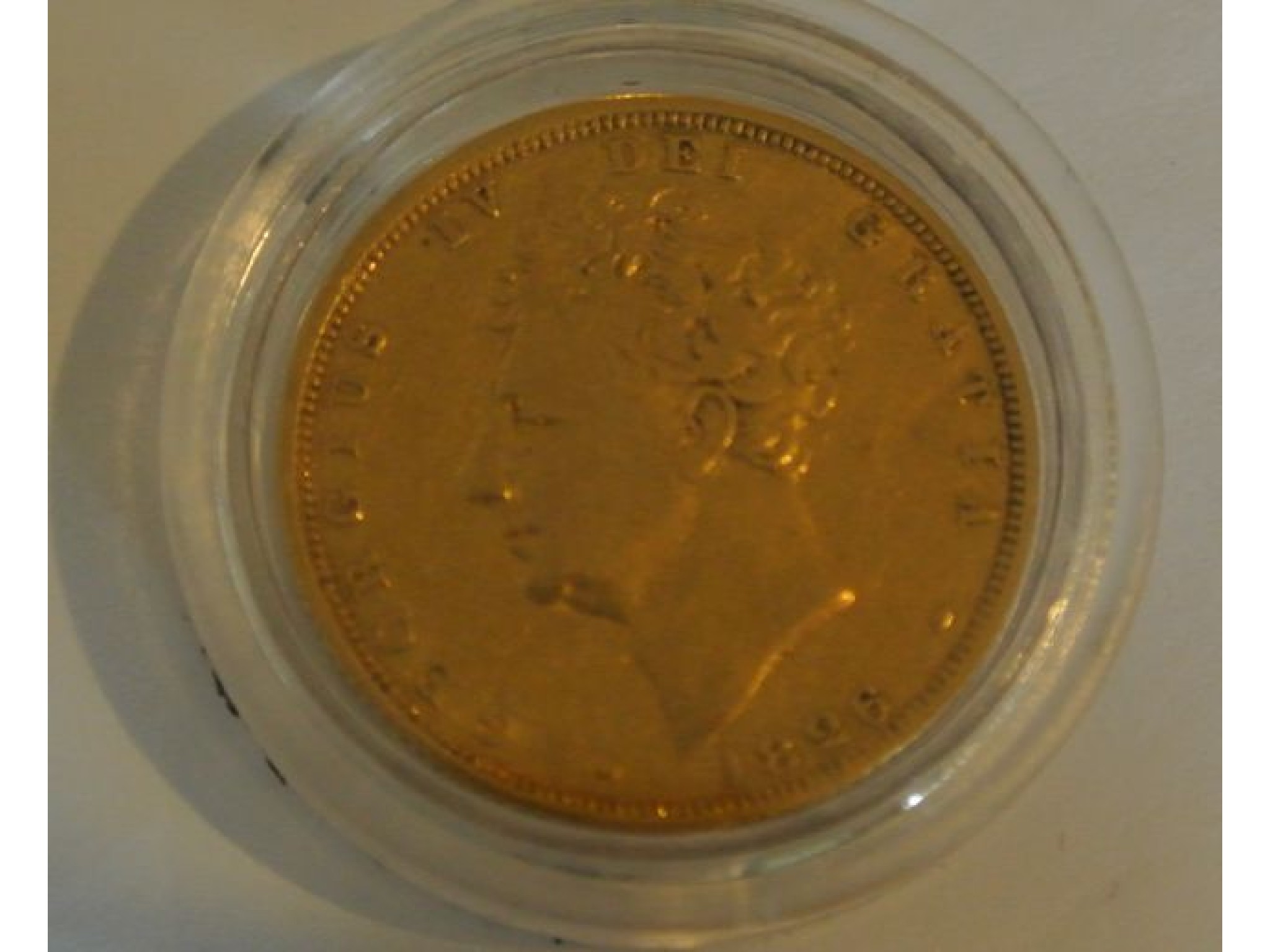 Appraisal: A King George IV ct Gold Sovereign fitted display case