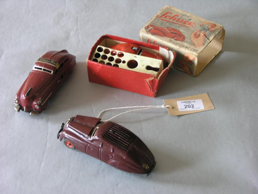 Appraisal: Schuco toys including Tele steering car in original box skittles