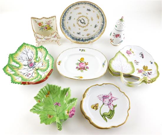 Appraisal: Group of assorted porcelain mostly plates ten pieces small letter