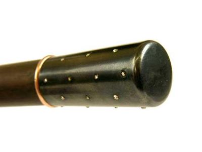 Appraisal: A late Victorian ebony cane with a rose diamond set