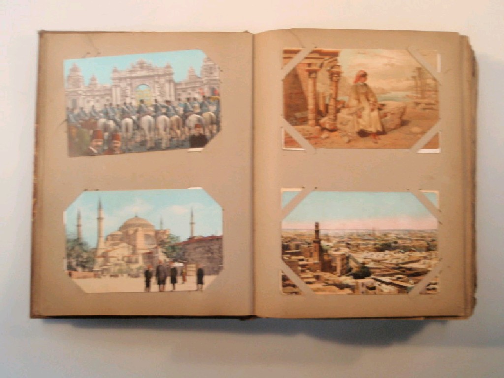 Appraisal: An early thC French postcard album containing a collection of